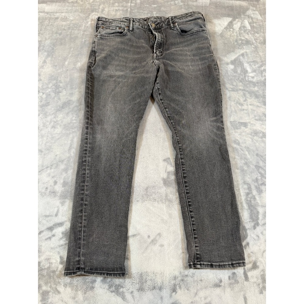 American Eagle Outfitters Women's Gray Washed Stretch Denim Jeans Size 38x30